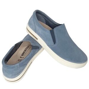 New Birkenstock Oswego Low Top Suede Men US8 Women US10 Sneaker Shoes Blue EU 41